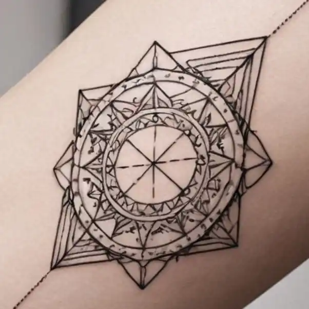 Fineline Tattoo auf dem Arm