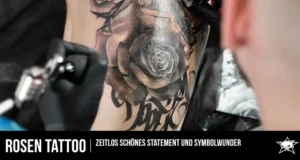 Rosen Tattoo: Zeitlos schönes Statement und Symbolwunder Schwarzes Rosen Tattoo mit Dornen als Symbol für Stärke und Abschied
