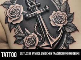 Anker Tattoo kombiniert mit Rosen