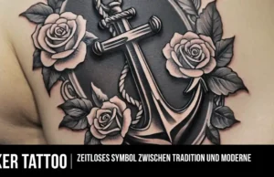 Anker Tattoo kombiniert mit Rosen