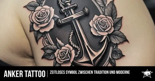 Anker Tattoo kombiniert mit Rosen