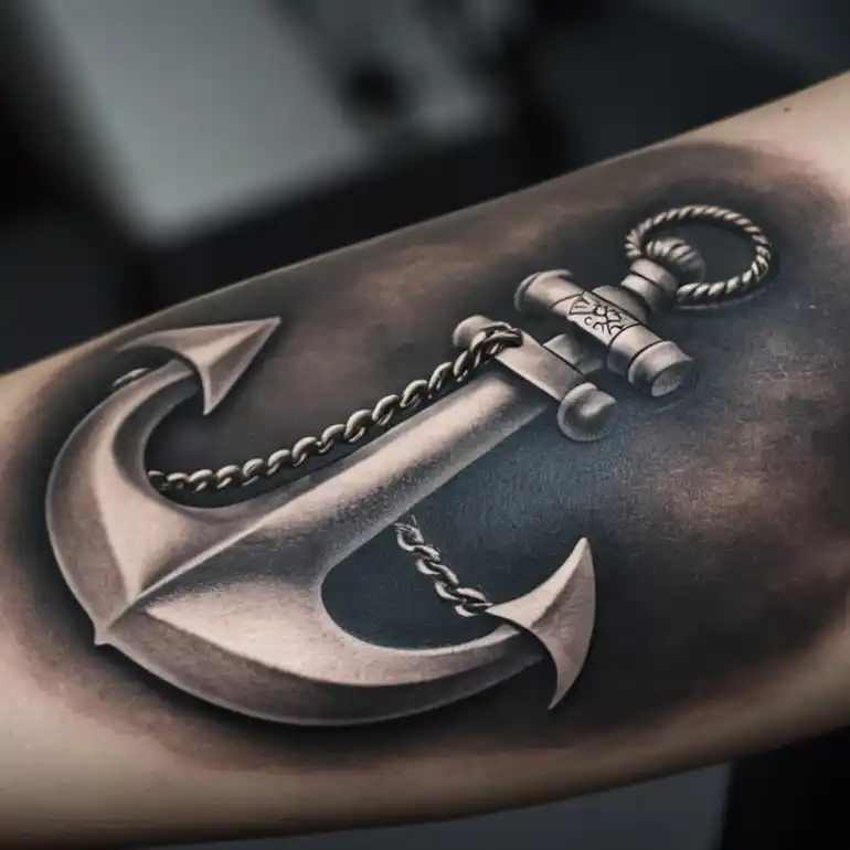 Stars mit Anker Tattoo