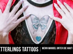 Schmetterlings Tattoos Schmetterling Tattoo am Schlüsselbein – zartes Symbol für Wandel, Freiheit und Leichtigkeit